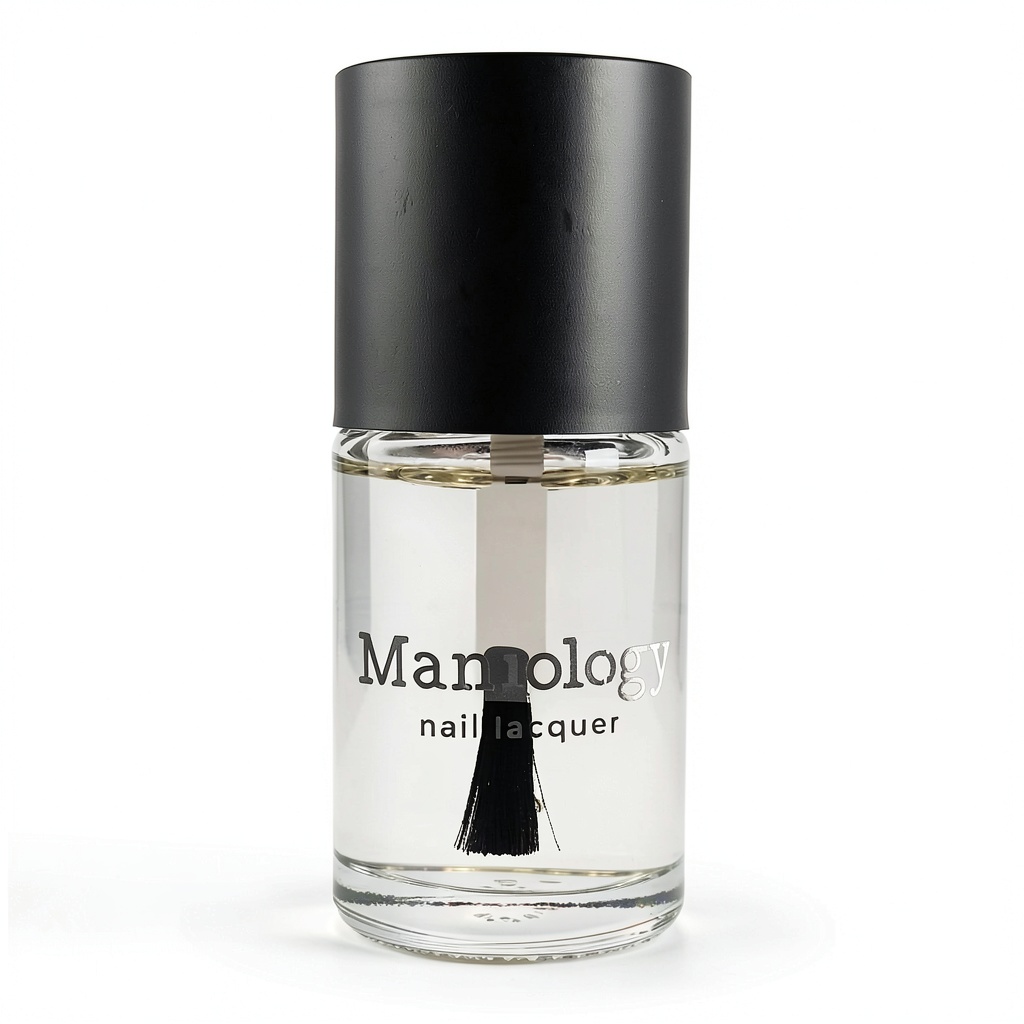 Applying Maniology Sticky Base Coat before nail stamping