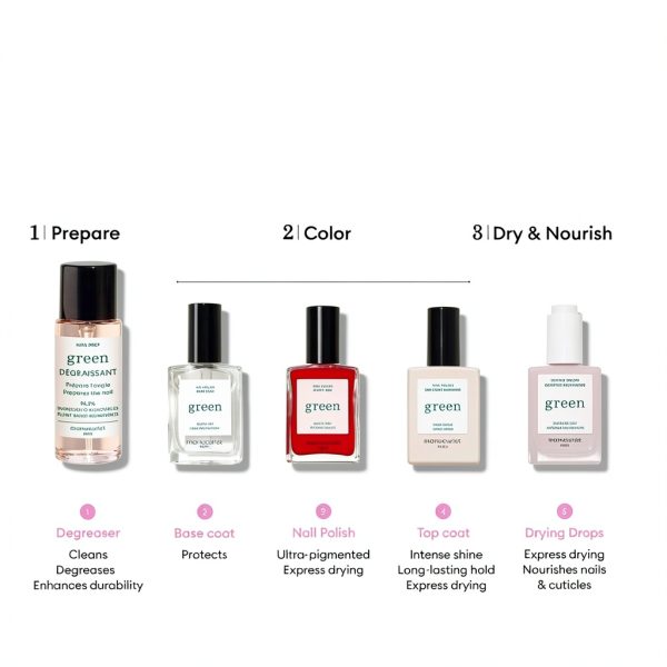 Green Nail Base Coat Manucurist Vegan Nail-3
