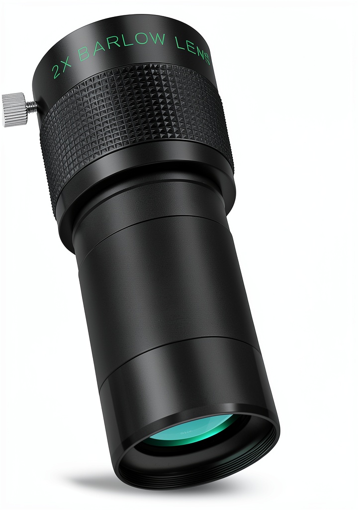 Alstar Barlow Lens attached to a telescope on a night sky