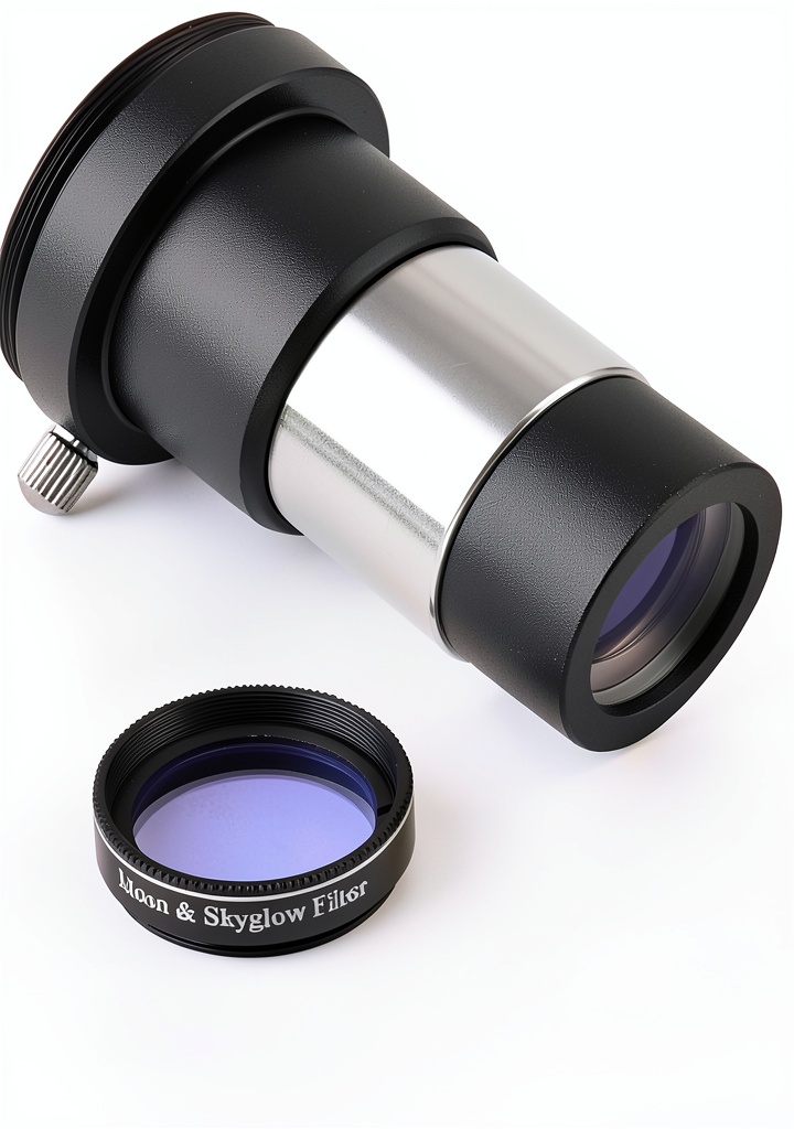 SoloMark moon filter attached to a telescope during a night sky observation