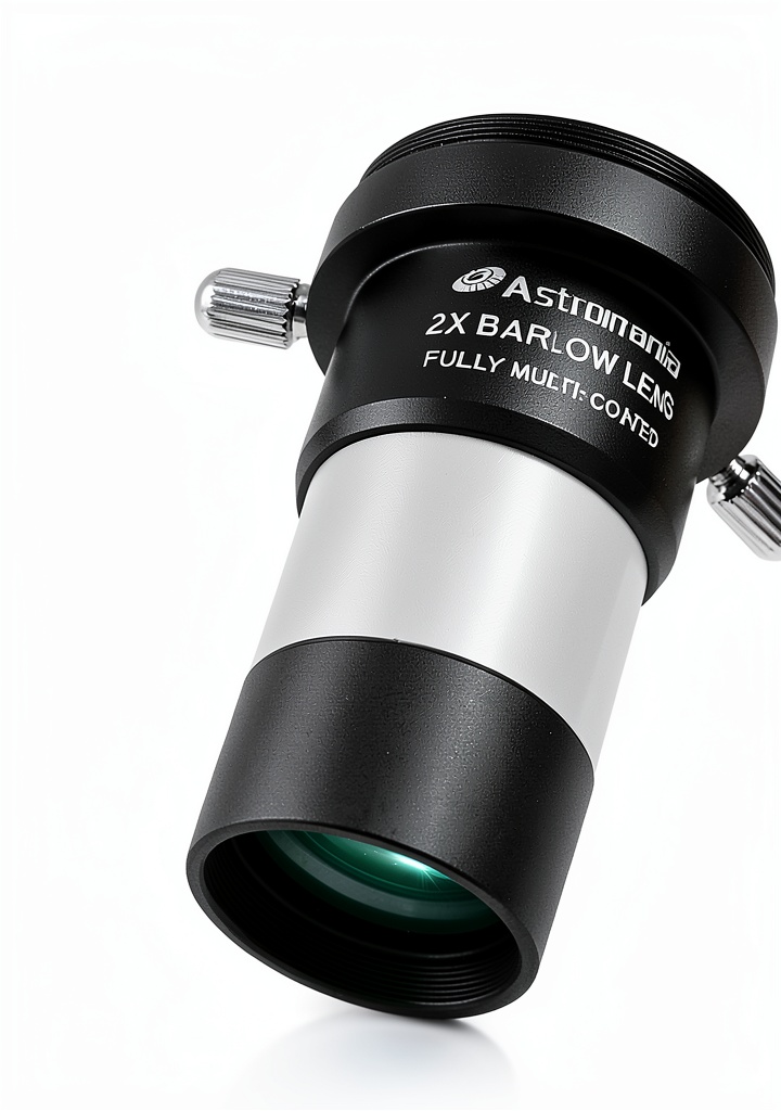 Astromania 2x Barlow lens mounted on a telescope eyepiece