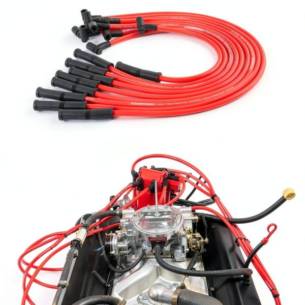 JDMSPEED 10.5mm Racing Spark Plug Wires Straight Boot Set-1