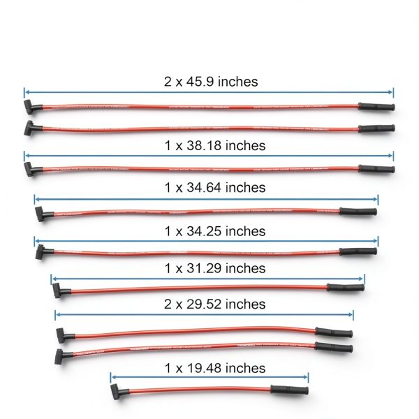 JDMSPEED 10.5mm Racing Spark Plug Wires Straight Boot Set-4