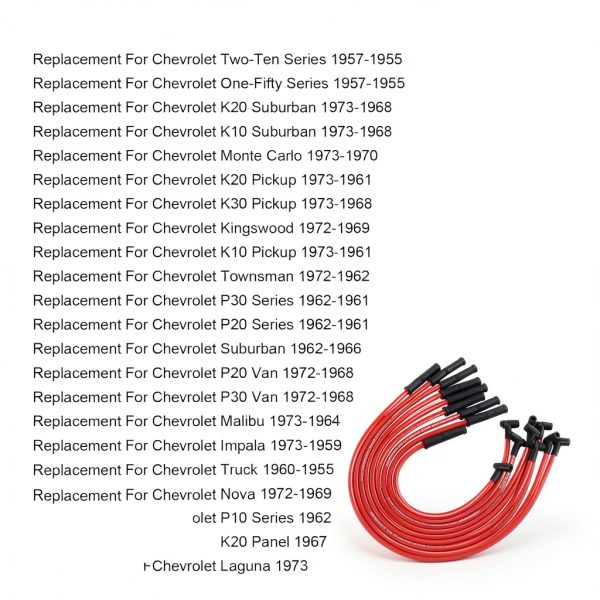 JDMSPEED 10.5mm Racing Spark Plug Wires Straight Boot Set-3