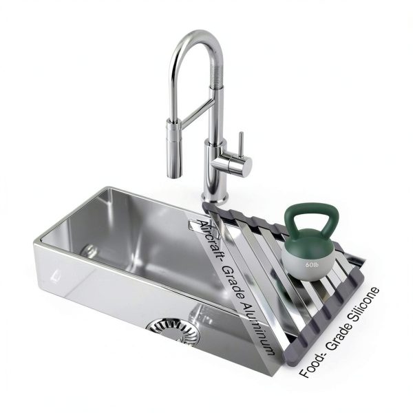 Triangular Dish Drying Rack COOL-ANGLE Aluminum Matte Gray 16x9.5in-2