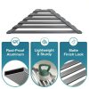 Triangular Dish Drying Rack COOL-ANGLE Aluminum Matte Gray 16x9.5in-6
