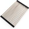 Roll up Dish Drying Rack Ahyuan Stainless Steel Black 17.8x11.8-5