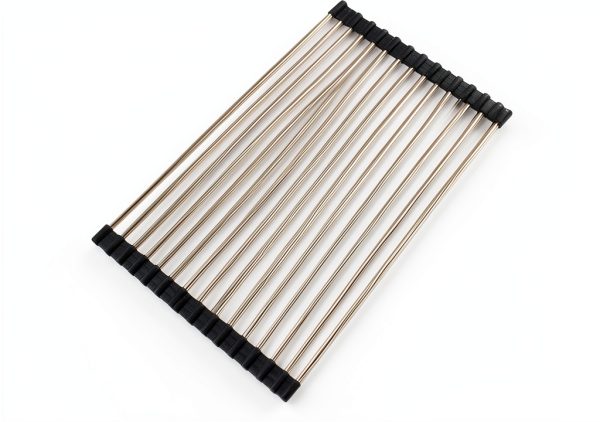 Roll up Dish Drying Rack Ahyuan Stainless Steel Black 17.8x11.8-5