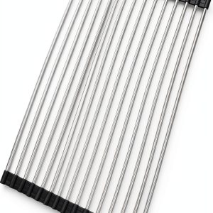 Roll up Dish Drying Rack Ahyuan Stainless Steel Black 17.8x11.8-0