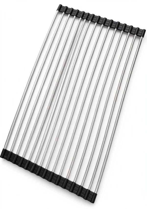 Roll up Dish Drying Rack Ahyuan Stainless Steel Black 17.8x11.8-0