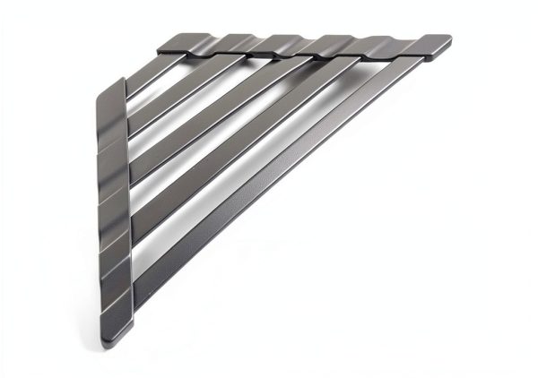 Triangular Dish Drying Rack COOL-ANGLE Aluminum Matte Gray 16x9.5in-5