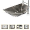 Triangular Dish Drying Rack COOL-ANGLE Aluminum Matte Gray 16x9.5in-4
