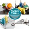 Triangular Dish Drying Rack COOL-ANGLE Aluminum Matte Gray 16x9.5in-3